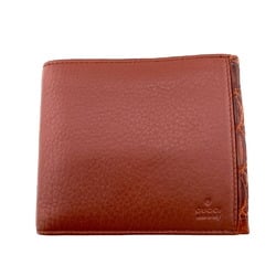 GUCCI 124559 Bamboo Bi-fold Wallet Red Men's