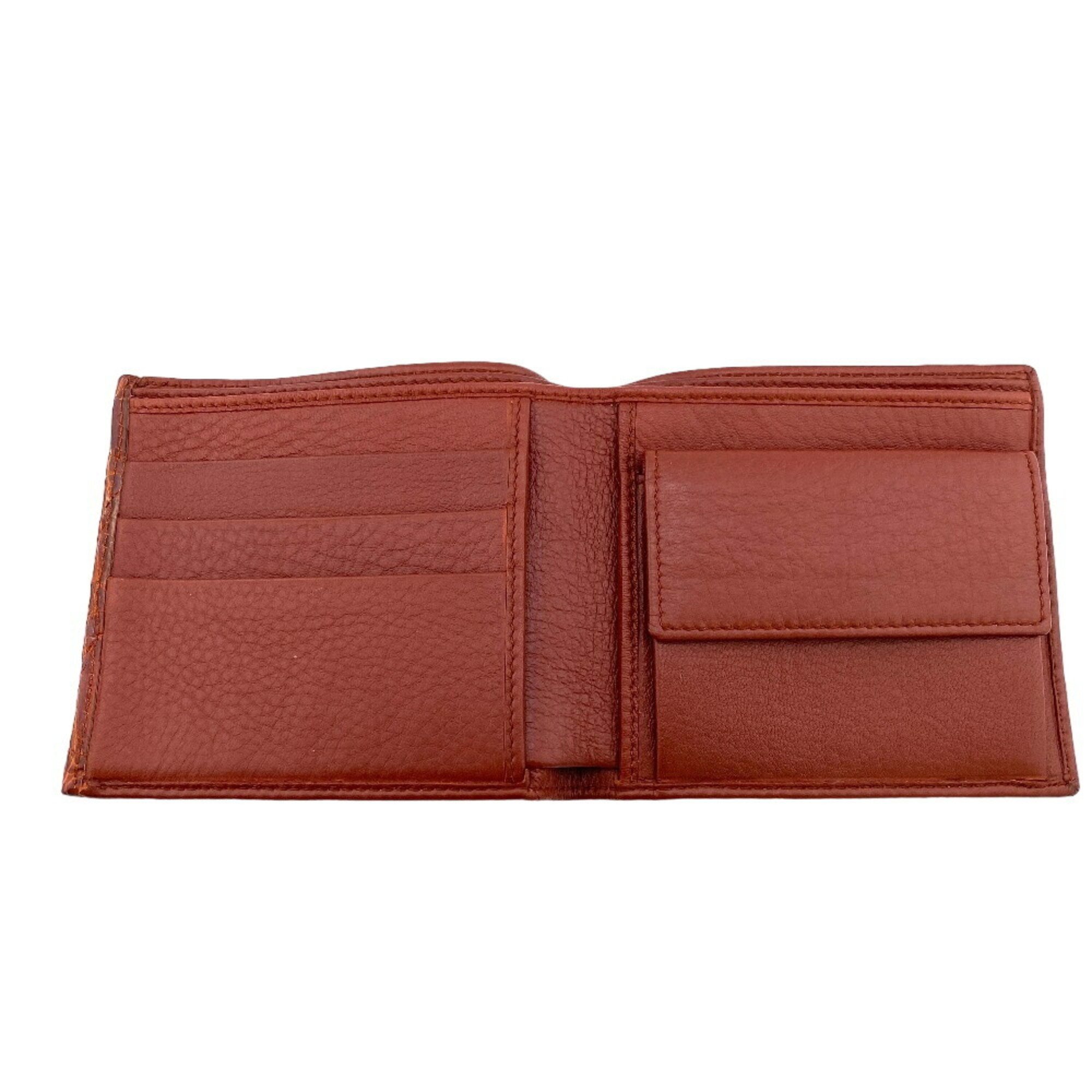 GUCCI 124559 Bamboo Bi-fold Wallet Red Men's