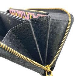 LOUIS VUITTON M80683 Wild at Heart Round Monogram Long Wallet Black Women's