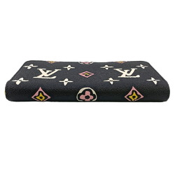 LOUIS VUITTON M80683 Wild at Heart Round Monogram Long Wallet Black Women's