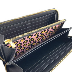 LOUIS VUITTON M80683 Wild at Heart Round Monogram Long Wallet Black Women's