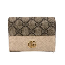 GUCCI 658610 Compact Wallet GG Marmont Bi-fold Brown Women's