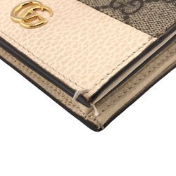 GUCCI 658610 Compact Wallet GG Marmont Bi-fold Brown Women's