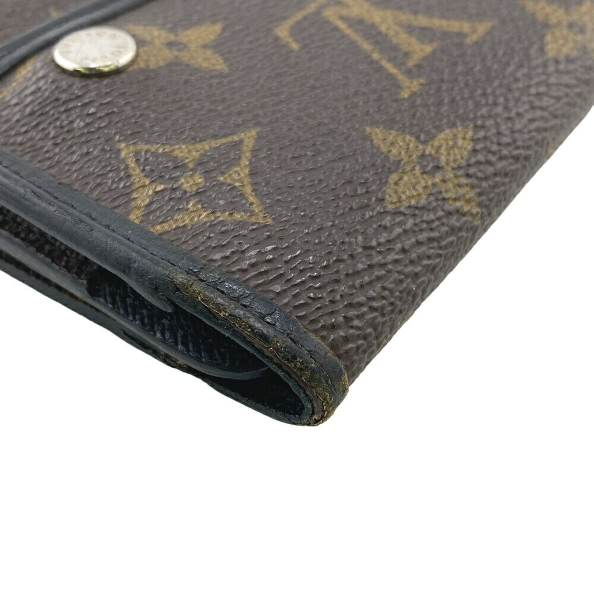 LOUIS VUITTON M60168 Portefeuilleron Monogram Macassar Long Wallet Brown Men's