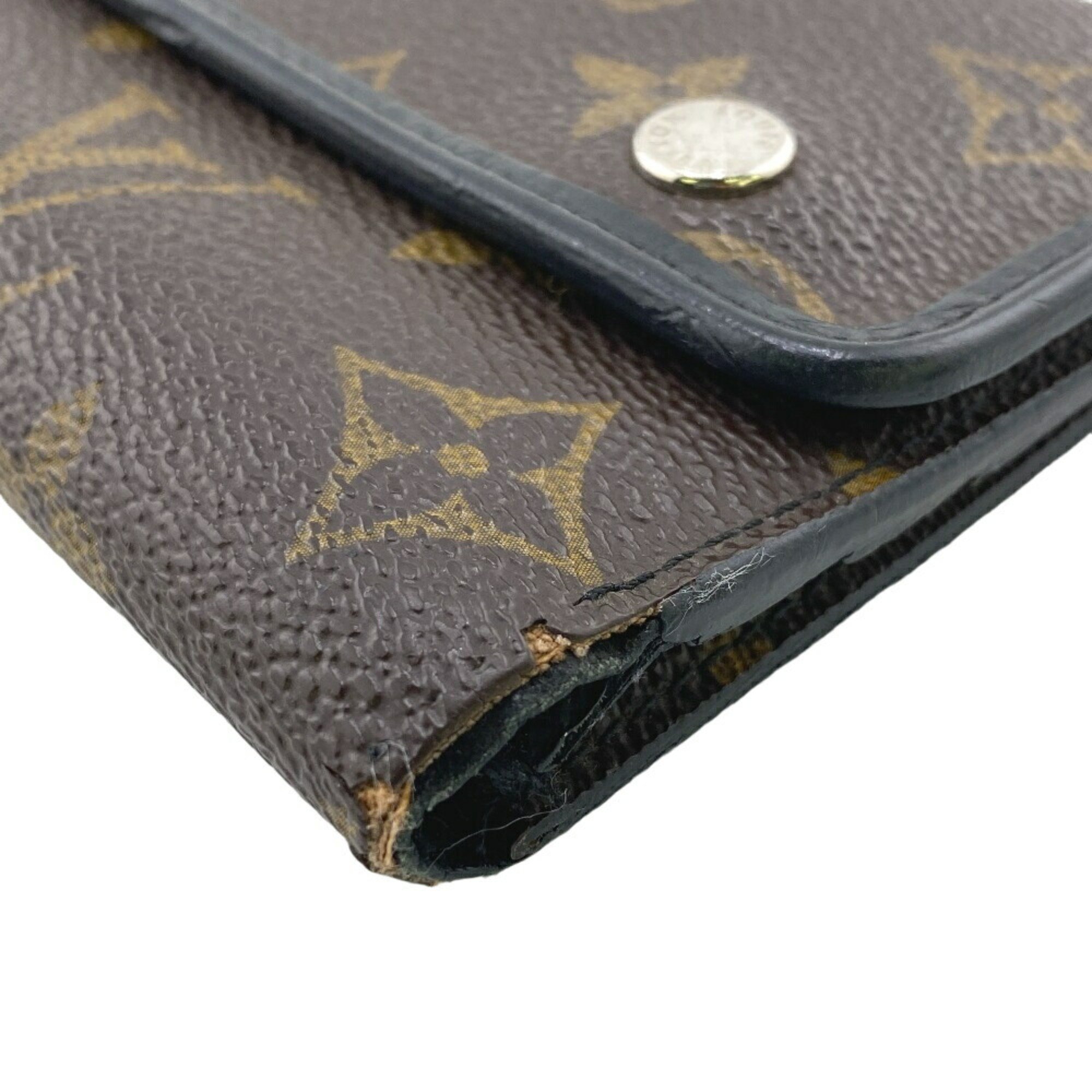 LOUIS VUITTON M60168 Portefeuilleron Monogram Macassar Long Wallet Brown Men's