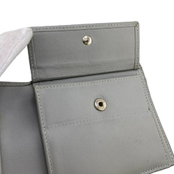 Christian Dior CD Diamond Compact Wallet Bi-fold Grey Unisex