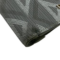 Christian Dior CD Diamond Compact Wallet Bi-fold Grey Unisex