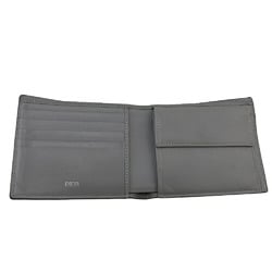 Christian Dior CD Diamond Compact Wallet Bi-fold Grey Unisex