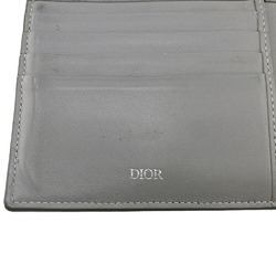 Christian Dior CD Diamond Compact Wallet Bi-fold Grey Unisex