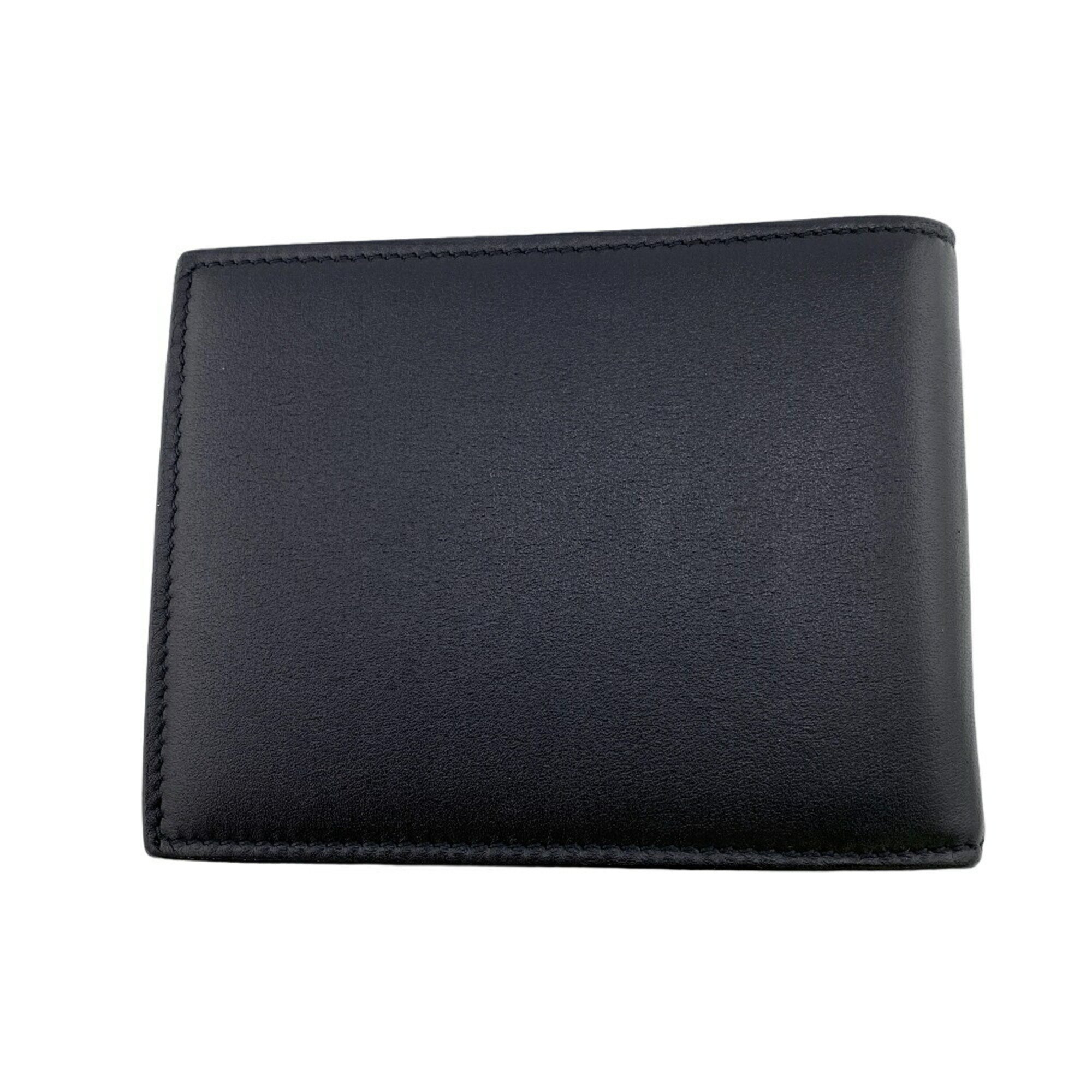 Valentino Garavani V Money Clip Bi-fold Wallet Black Men's