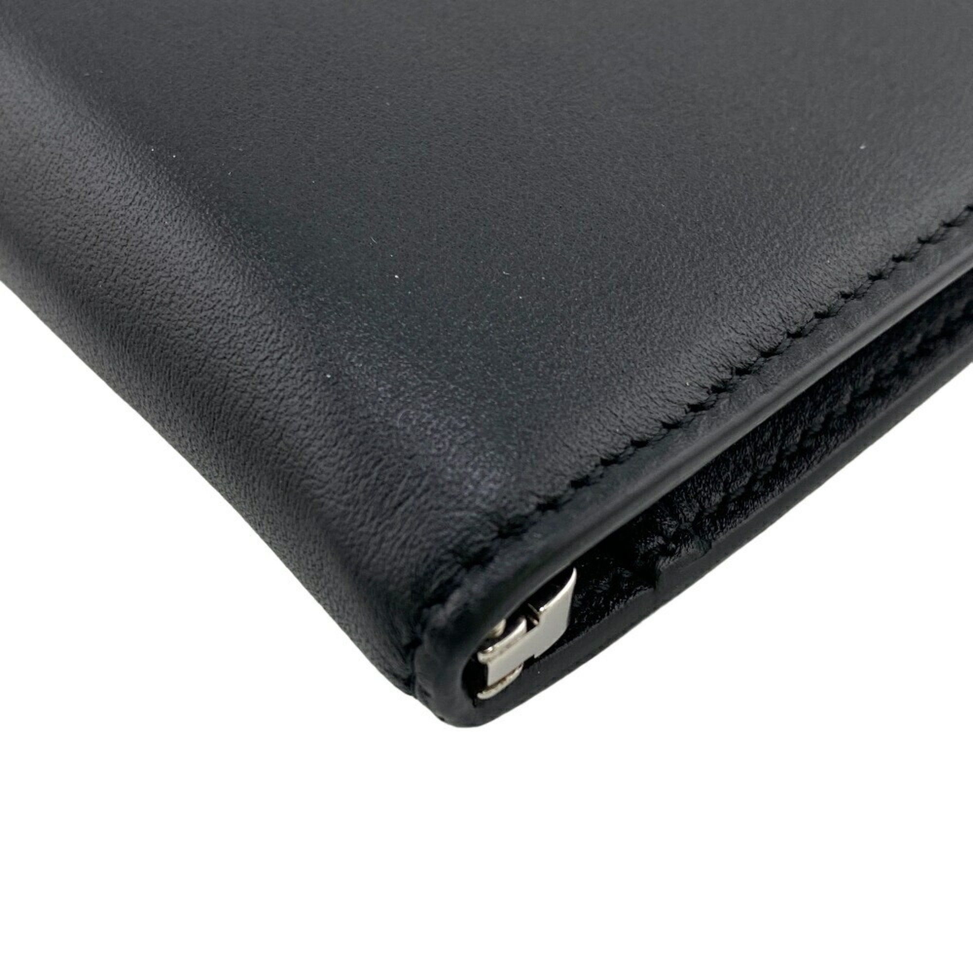 Valentino Garavani V Money Clip Bi-fold Wallet Black Men's