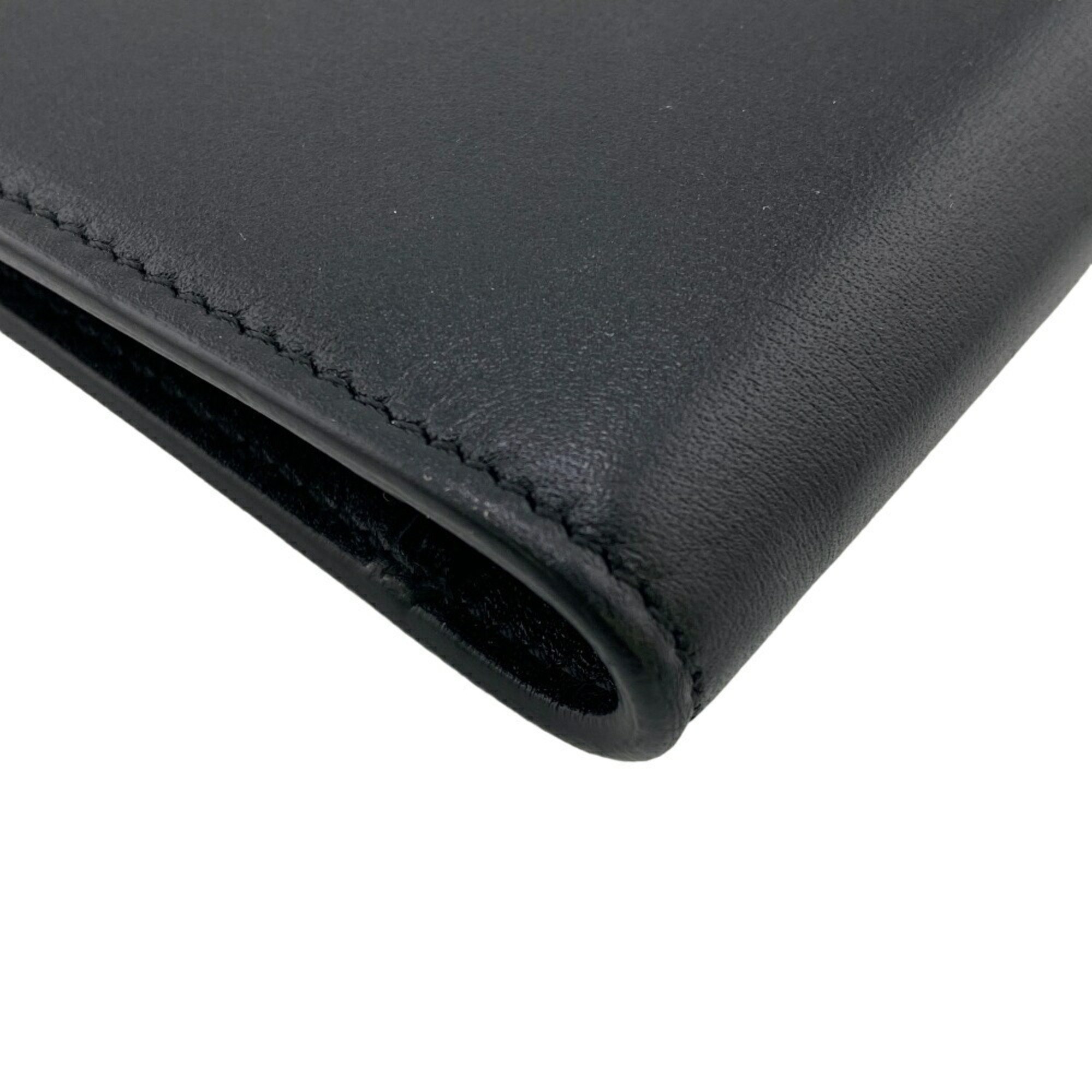 Valentino Garavani V Money Clip Bi-fold Wallet Black Men's