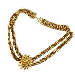 CHANEL Lion motif double chain choker, gold, unisex