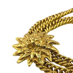 CHANEL Lion motif double chain choker, gold, unisex