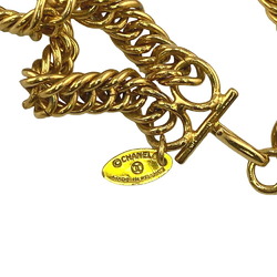 CHANEL Lion motif double chain choker, gold, unisex