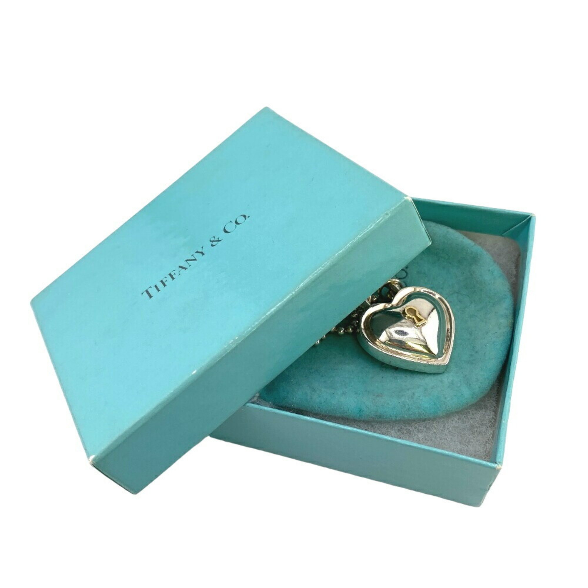 TIFFANY&Co. Tiffany Heart Lock 925x750 30.3g Necklace Silver Women's