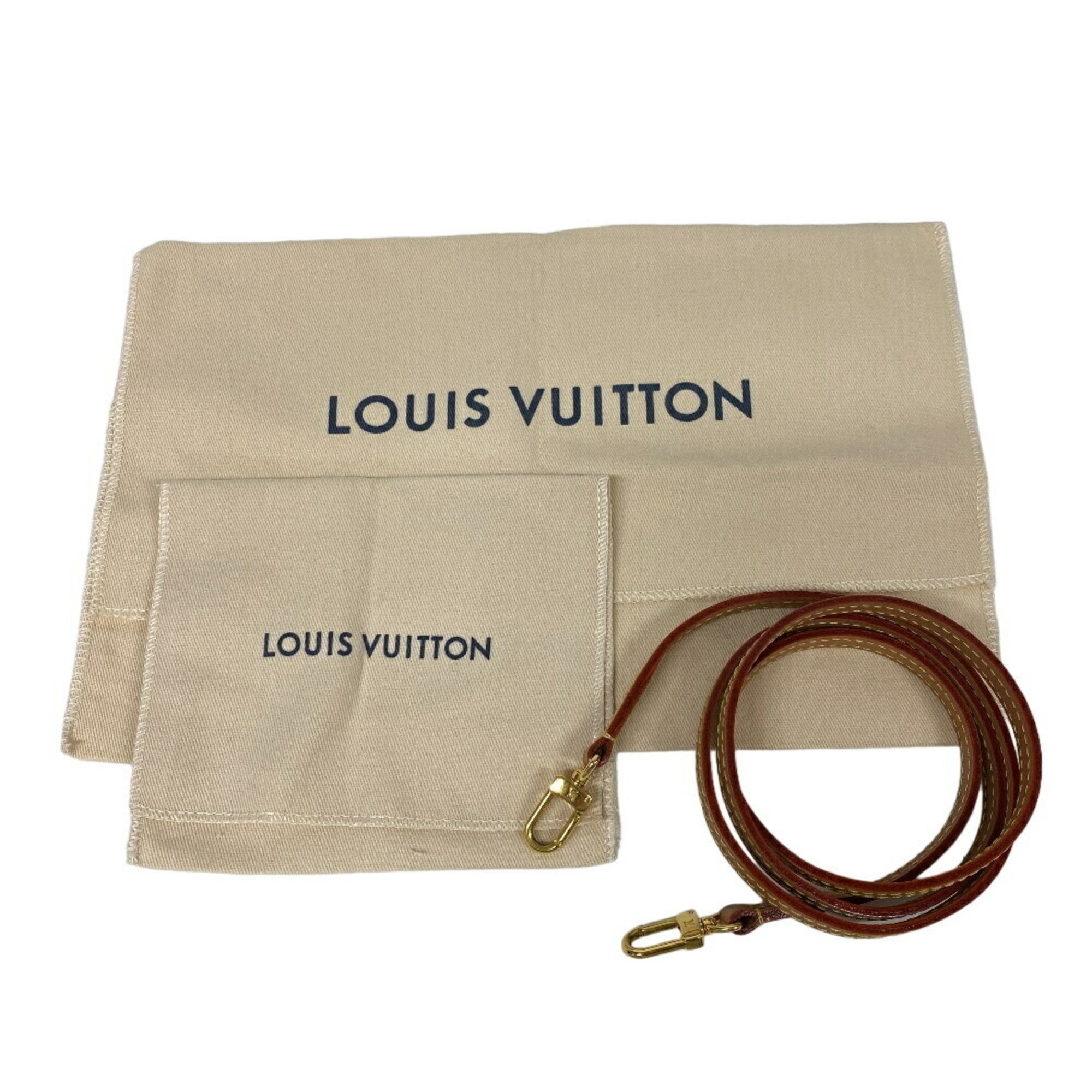 LOUIS VUITTON M69442 Petite Sac Plat Monogram Shoulder Bag Brown Women's