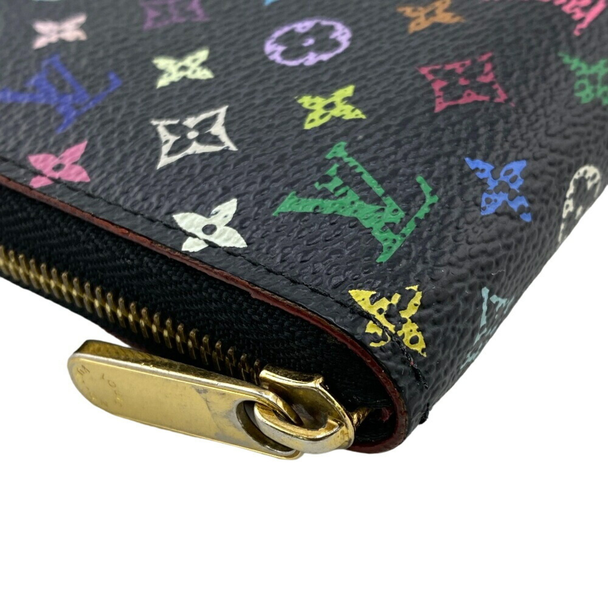 LOUIS VUITTON M93740 Zipper Coin Purse Round Monogram Multicolor Case Women's