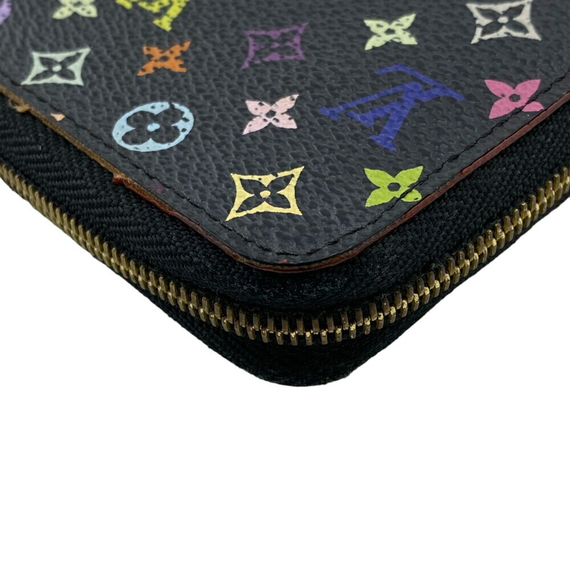 LOUIS VUITTON M93740 Zipper Coin Purse Round Monogram Multicolor Case Women's