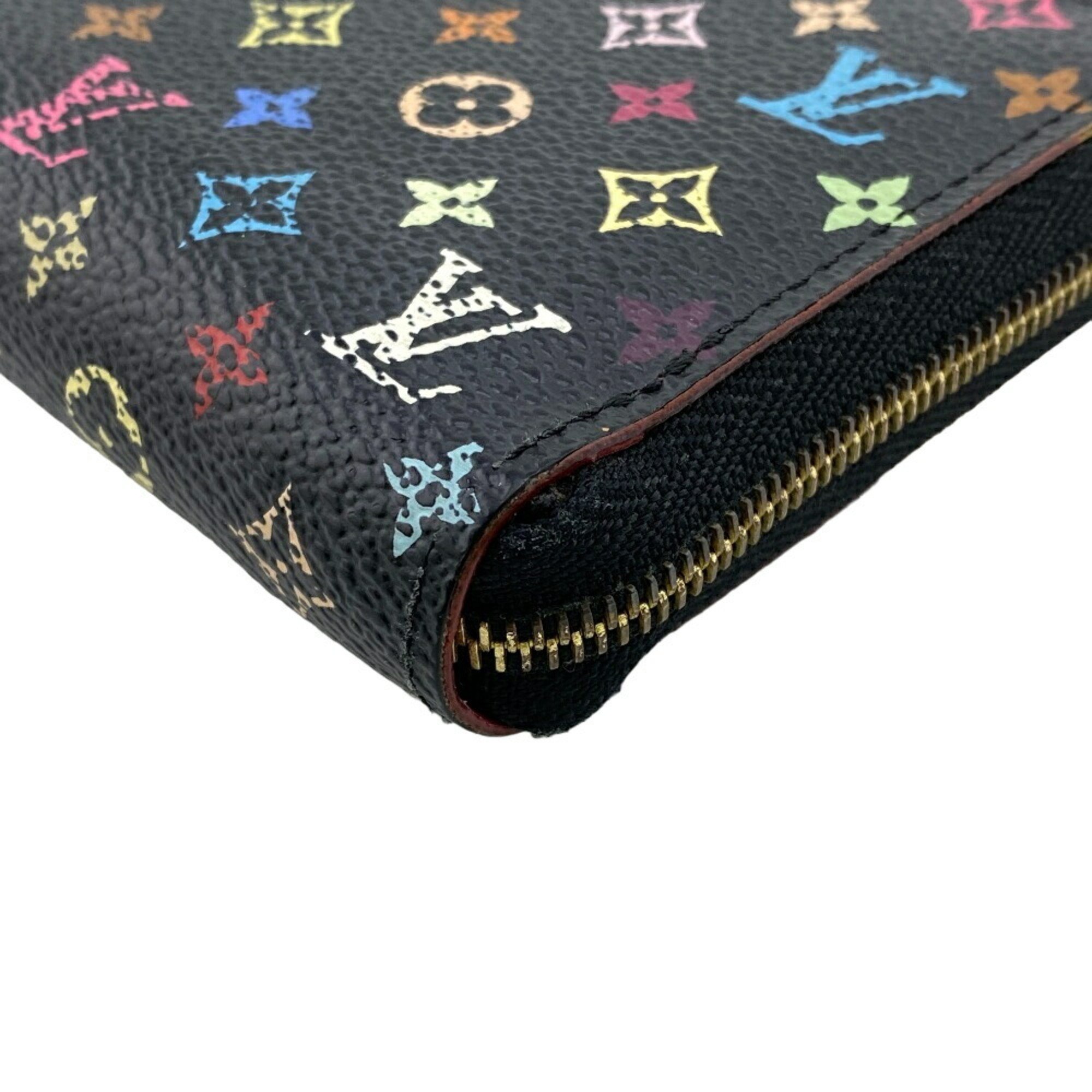 LOUIS VUITTON M93740 Zipper Coin Purse Round Monogram Multicolor Case Women's