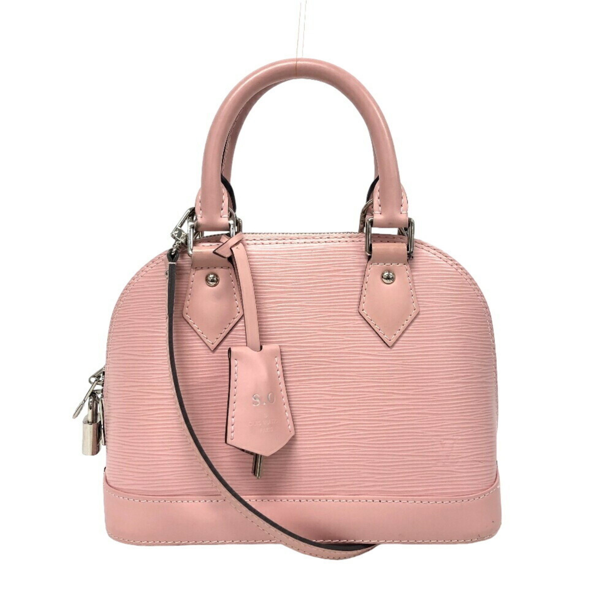 LOUIS VUITTON M41327 Alma BB Epi Handbag Pink Women's