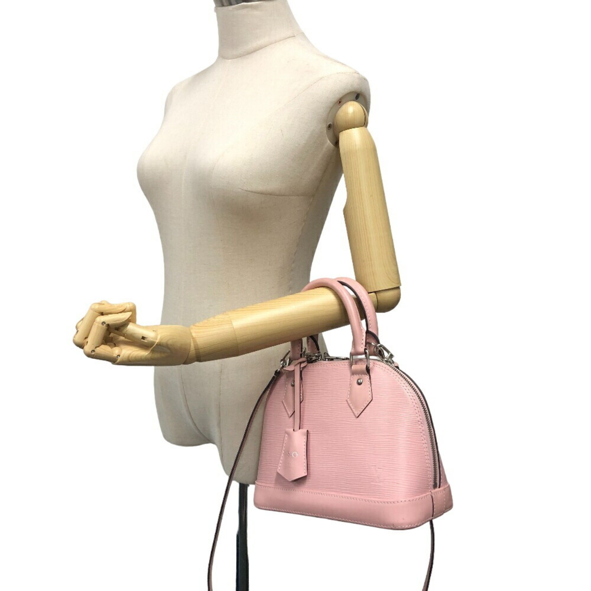 LOUIS VUITTON M41327 Alma BB Epi Handbag Pink Women's