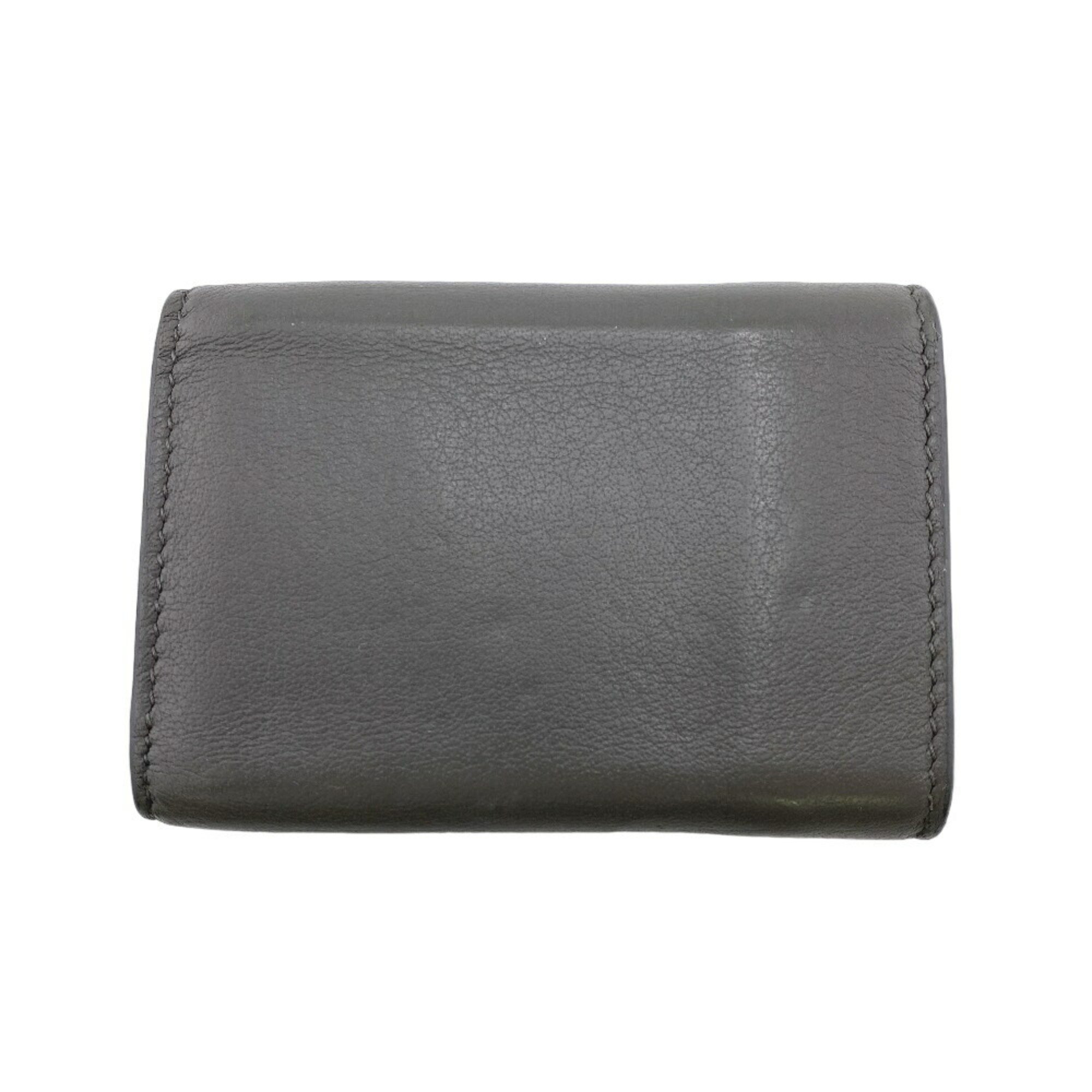 BALENCIAGA 391446 Paper Tri-fold Wallet Grey Women's