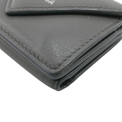 BALENCIAGA 391446 Paper Tri-fold Wallet Grey Women's