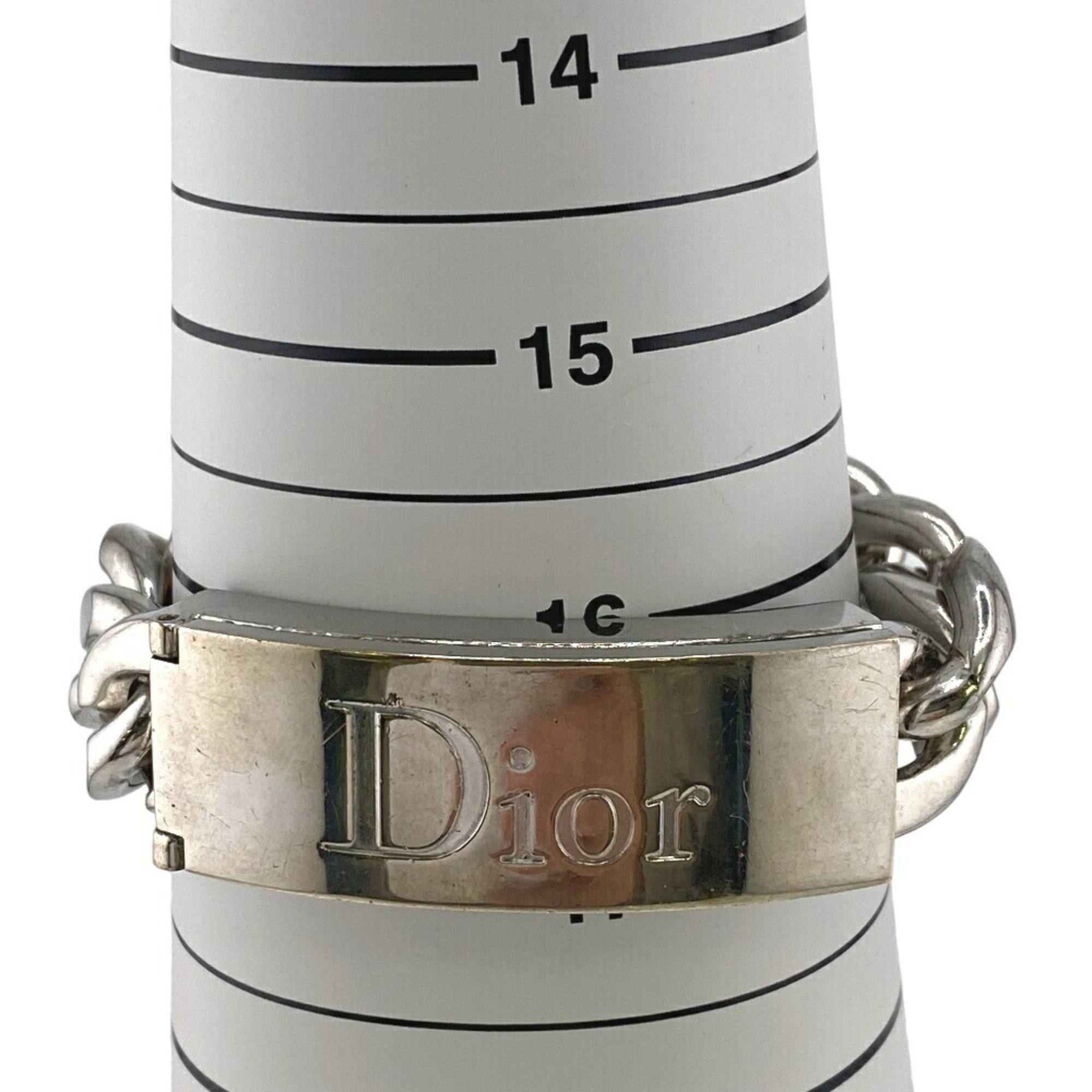 Christian Dior Chain Bracelet Silver Unisex