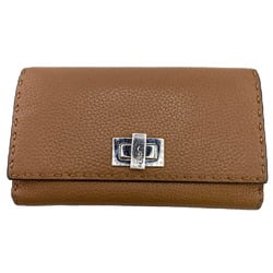 FENDI 8M0308 Selleria Peekaboo Long Wallet Brown Women's