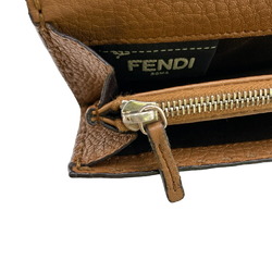 FENDI 8M0308 Selleria Peekaboo Long Wallet Brown Women's