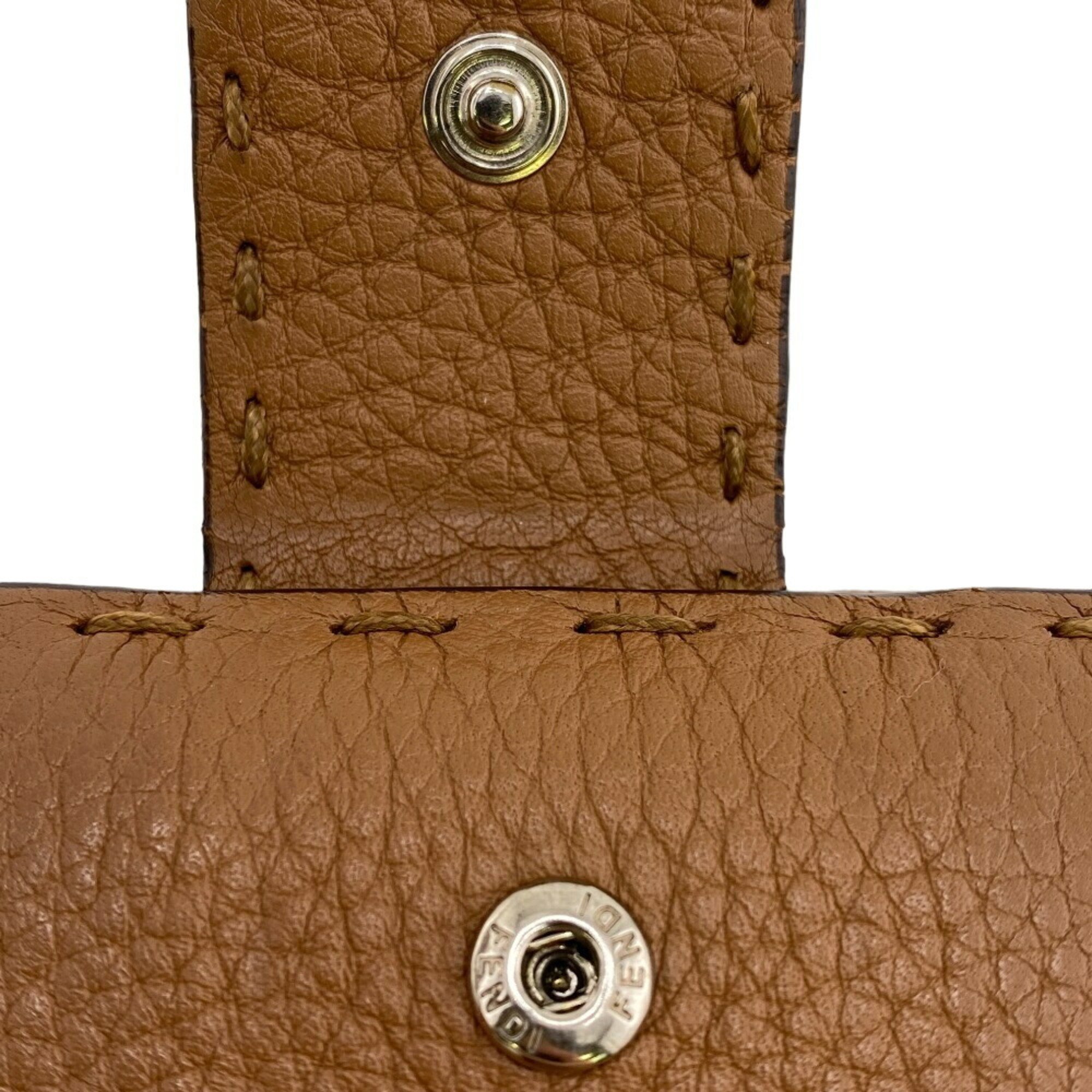 FENDI 8M0308 Selleria Peekaboo Long Wallet Brown Women's