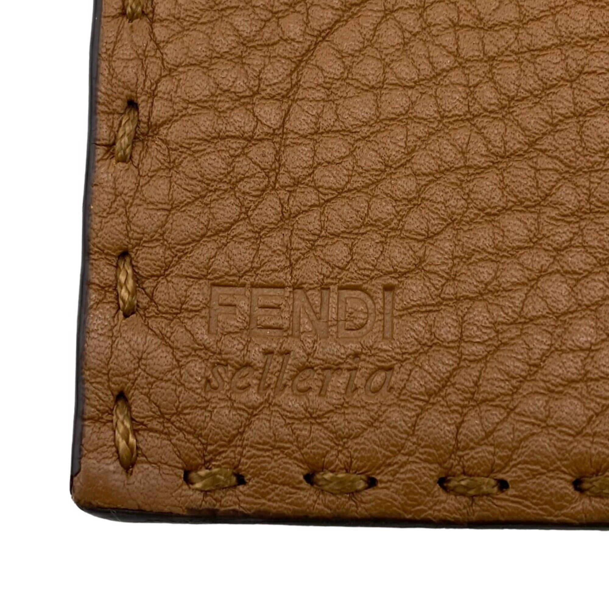 FENDI 8M0308 Selleria Peekaboo Long Wallet Brown Women's