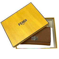 FENDI 8M0308 Selleria Peekaboo Long Wallet Brown Women's