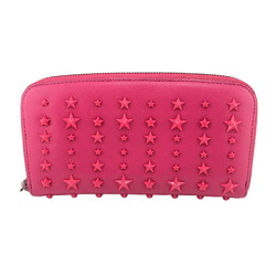 JIMMY CHOO Jimmy Choo Philippa Round Star Studs Long Wallet Pink Women's