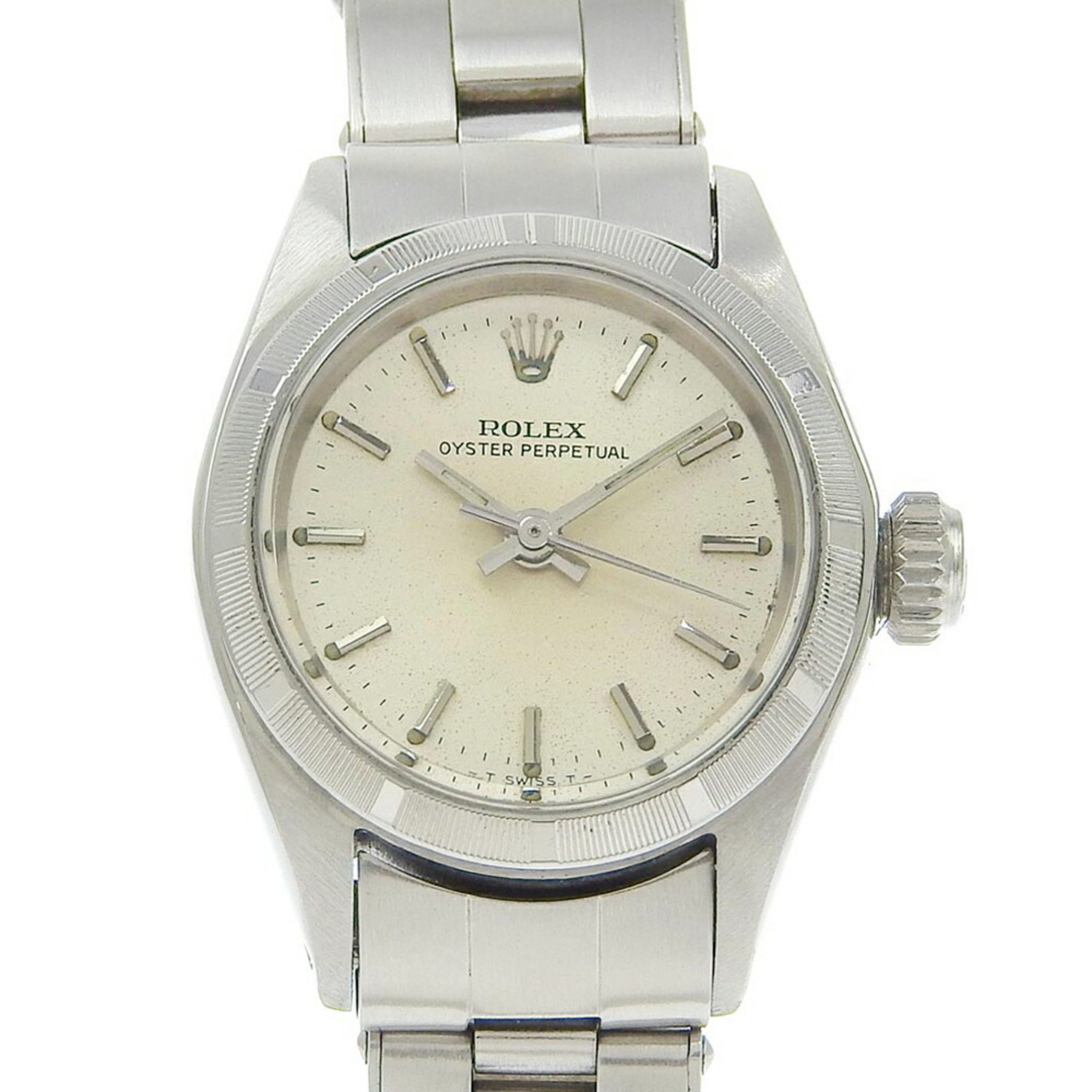 Rolex ROLEX Oyster Perpetual Watch 6623 Stainless Steel Automatic Silver Dial Ladies