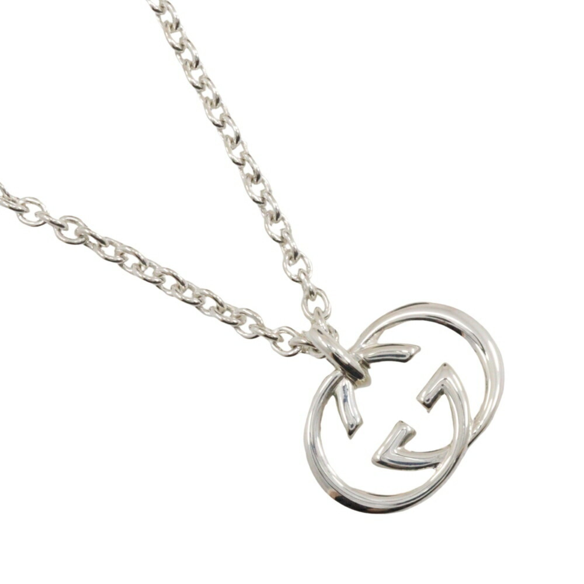 Gucci Interlocking G Necklace, Silver 925, Approx. 26.4g, G, Unisex, I213023197