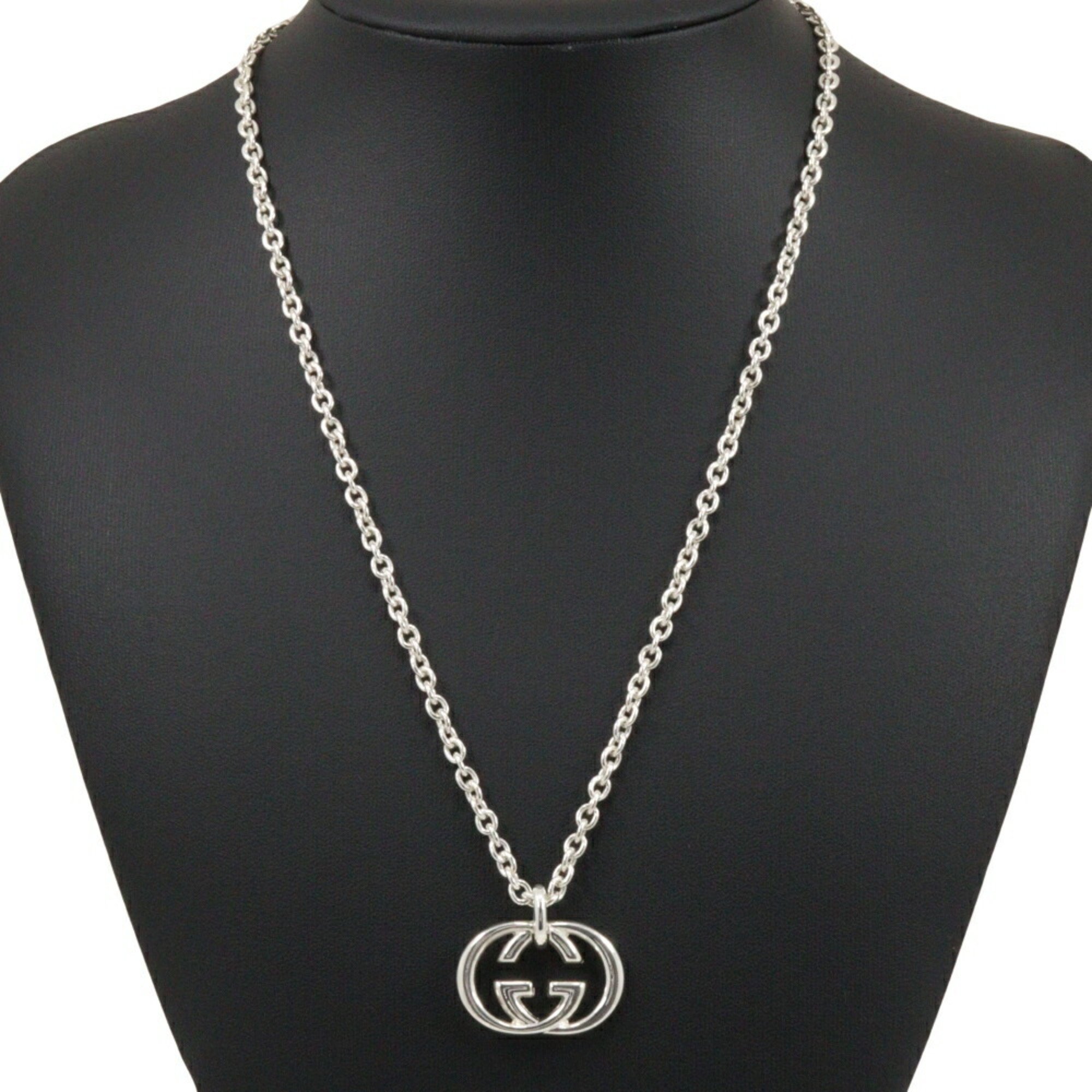 Gucci Interlocking G Necklace, Silver 925, Approx. 26.4g, G, Unisex, I213023197