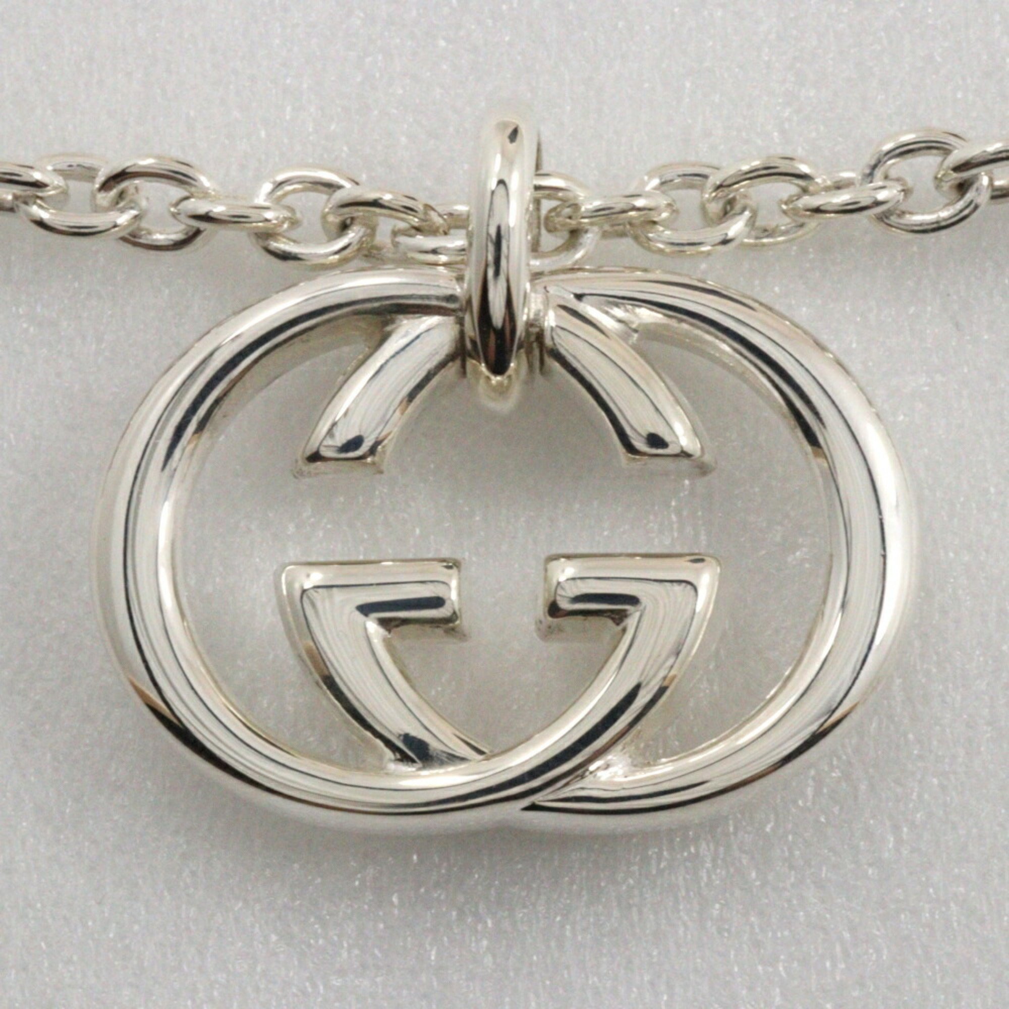 Gucci Interlocking G Necklace, Silver 925, Approx. 26.4g, G, Unisex, I213023197