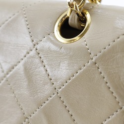 Chanel CHANEL Chain Shoulder Bag Matelasse Double Flap Lambskin Beige A5 Turnlock ChainShoulder Women's