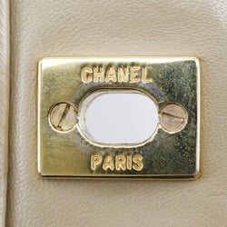 Chanel CHANEL Chain Shoulder Bag Matelasse Double Flap Lambskin Beige A5 Turnlock ChainShoulder Women's