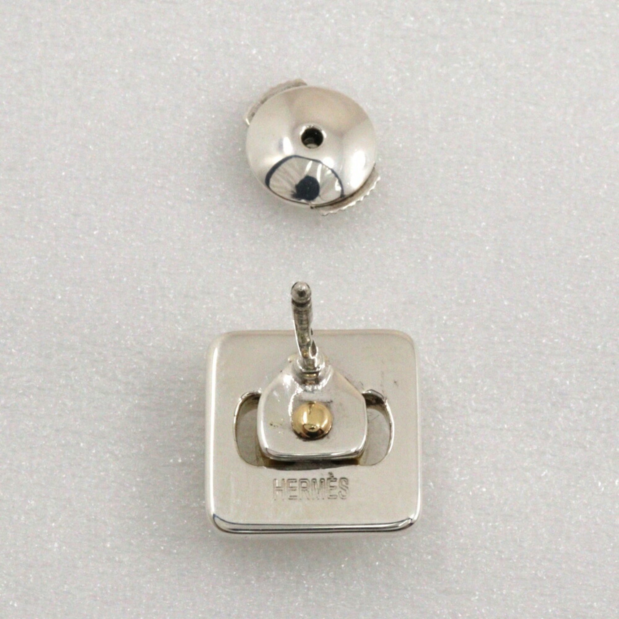 Hermes HERMES earrings, one piece only, 925 silver, approx. 3.4g, women's