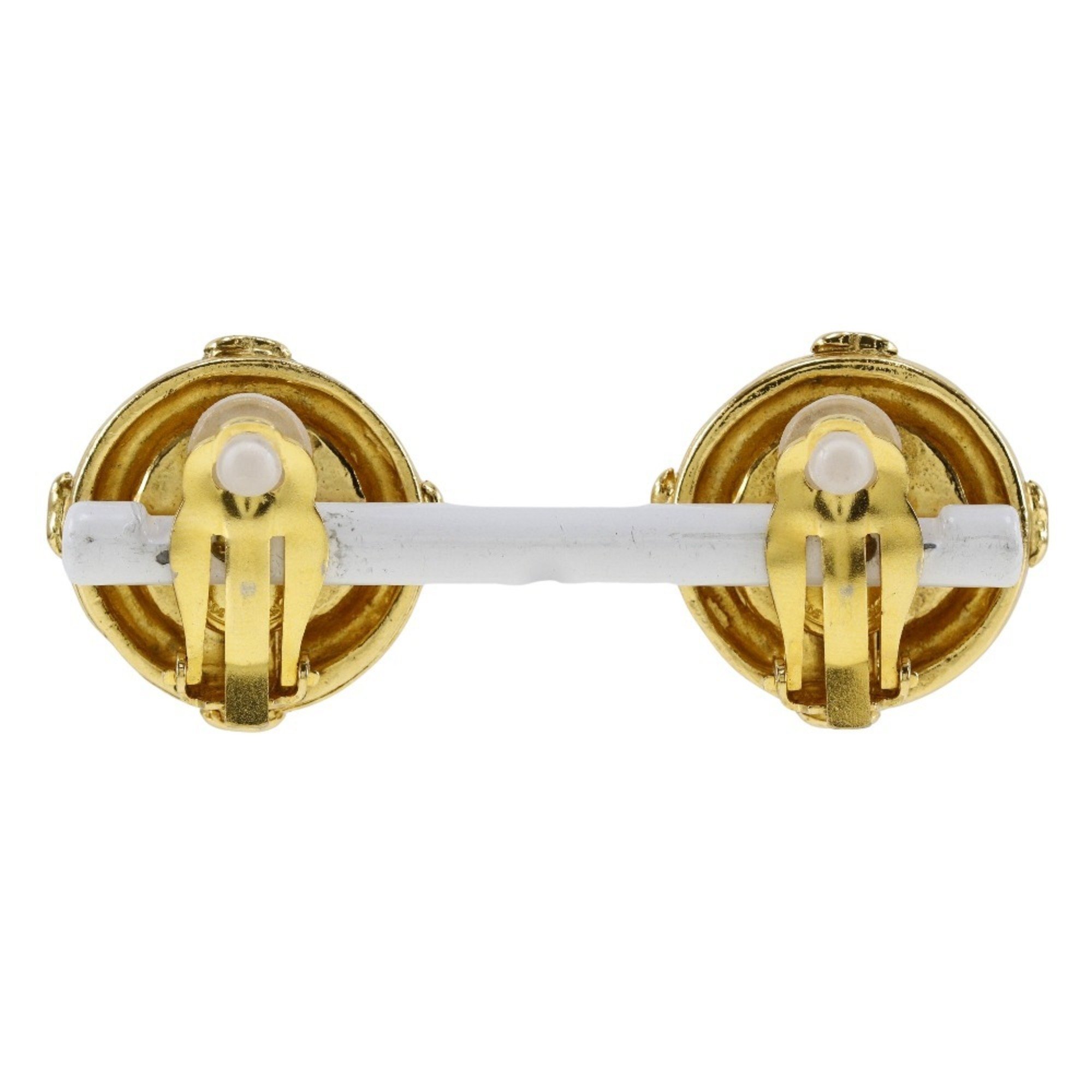 Chanel CHANEL Coco Mark Earrings Gold Plated Approx. 20.7g COCO Women's