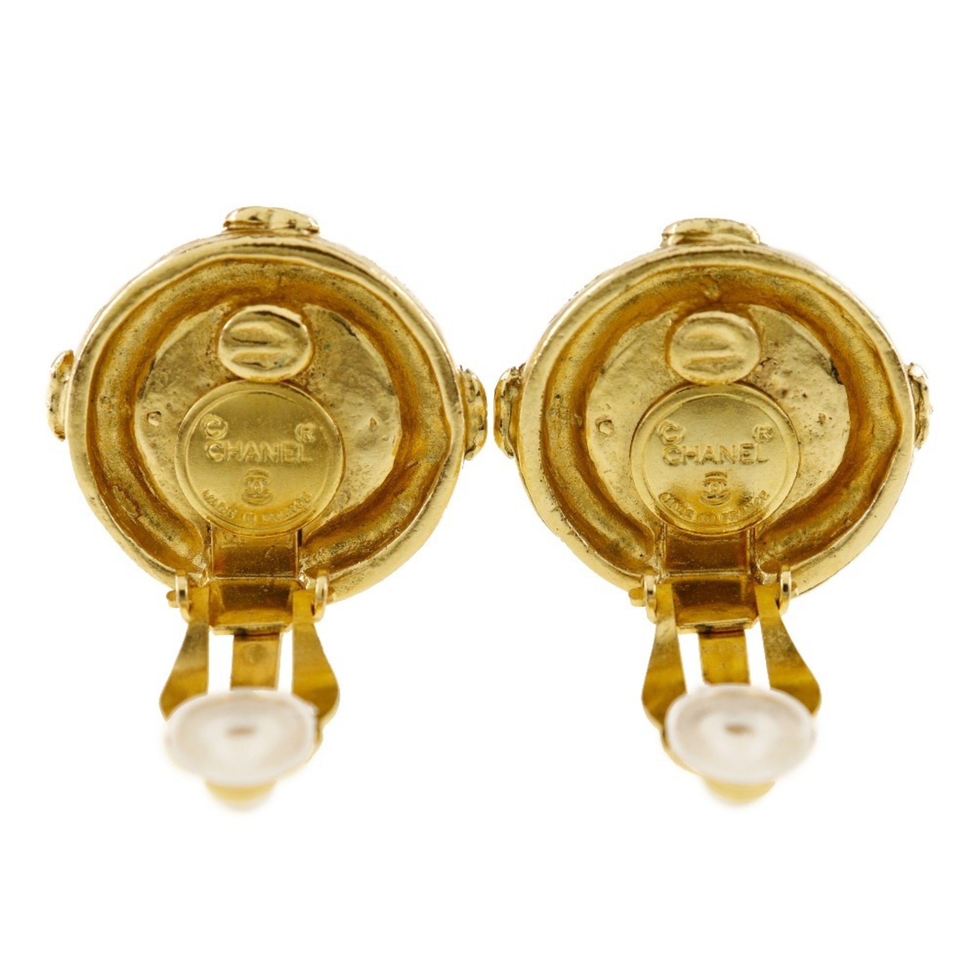 Chanel CHANEL Coco Mark Earrings Gold Plated Approx. 20.7g COCO Women's