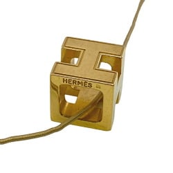 HERMES Hermes Cage d'Ache H Cube Necklace Ivory Women's