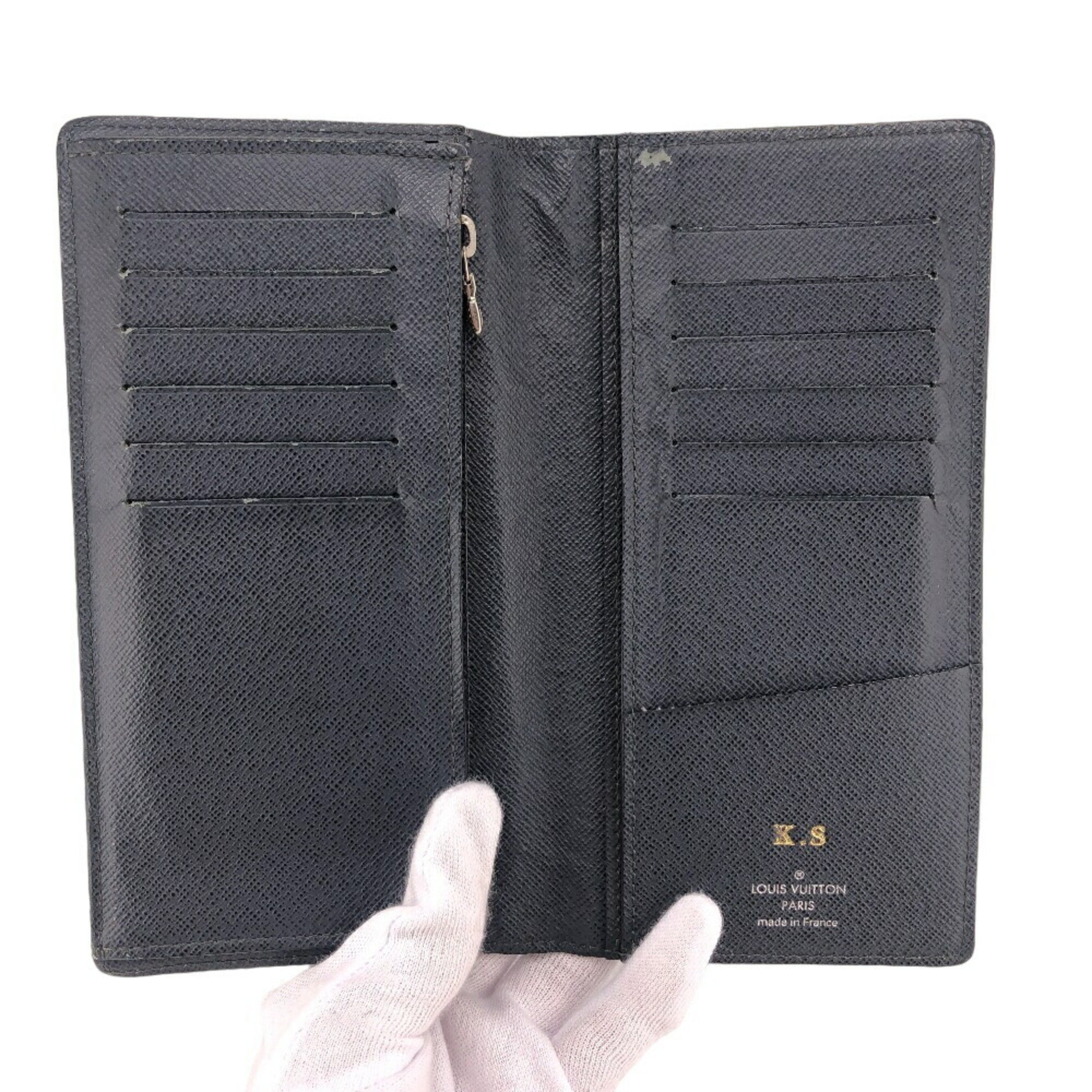 LOUIS VUITTON M60622 Portefeuille Brazza Epi Long Wallet Black Men's