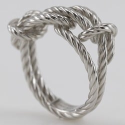 Hermes HERMES Cordage size 21 ring, silver, approx. 9.0g men's