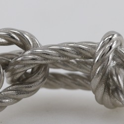 Hermes HERMES Cordage size 21 ring, silver, approx. 9.0g men's