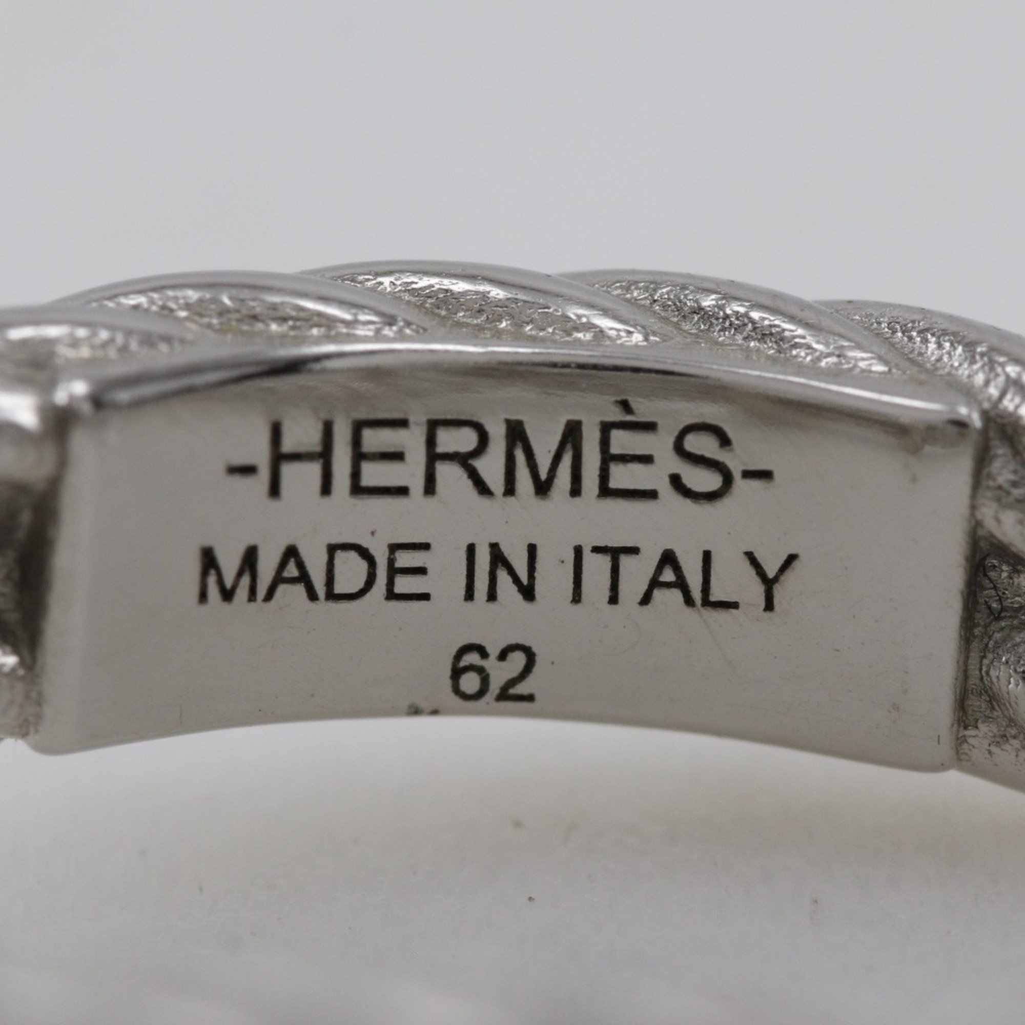 Hermes HERMES Cordage size 21 ring, silver, approx. 9.0g men's