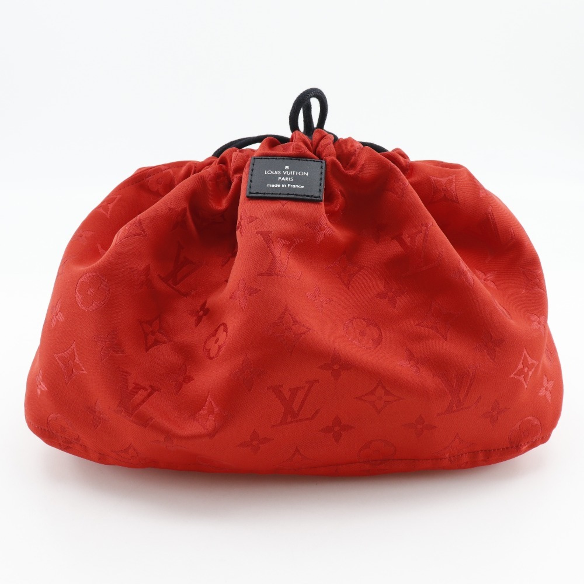 Louis Vuitton Alma PM Handbag M20355 Calfskin x Monogram Lace Black/Red A5 Double Women's